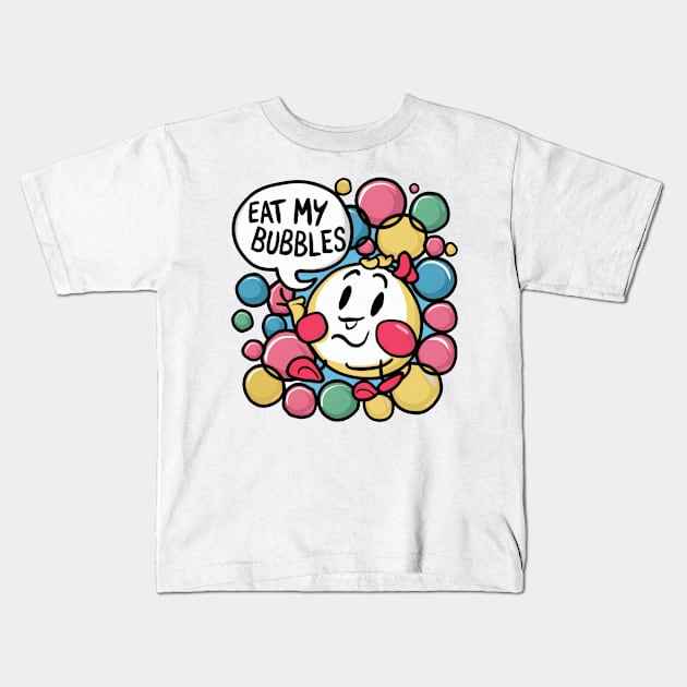 Eat my bubbles Kids T-Shirt by SimpliPrinter